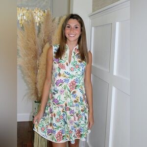 Motion Wear Floral Sleeveless Mini Athletic Dress Built in Shorts NEW